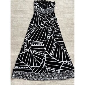 Black House White Market Women's Strapless Geometric Maxi Dress Size Extra Small